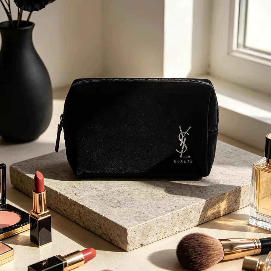 Ysl Beauty Makeup Bag - Bolsa de armazenamento de cosméticos preta