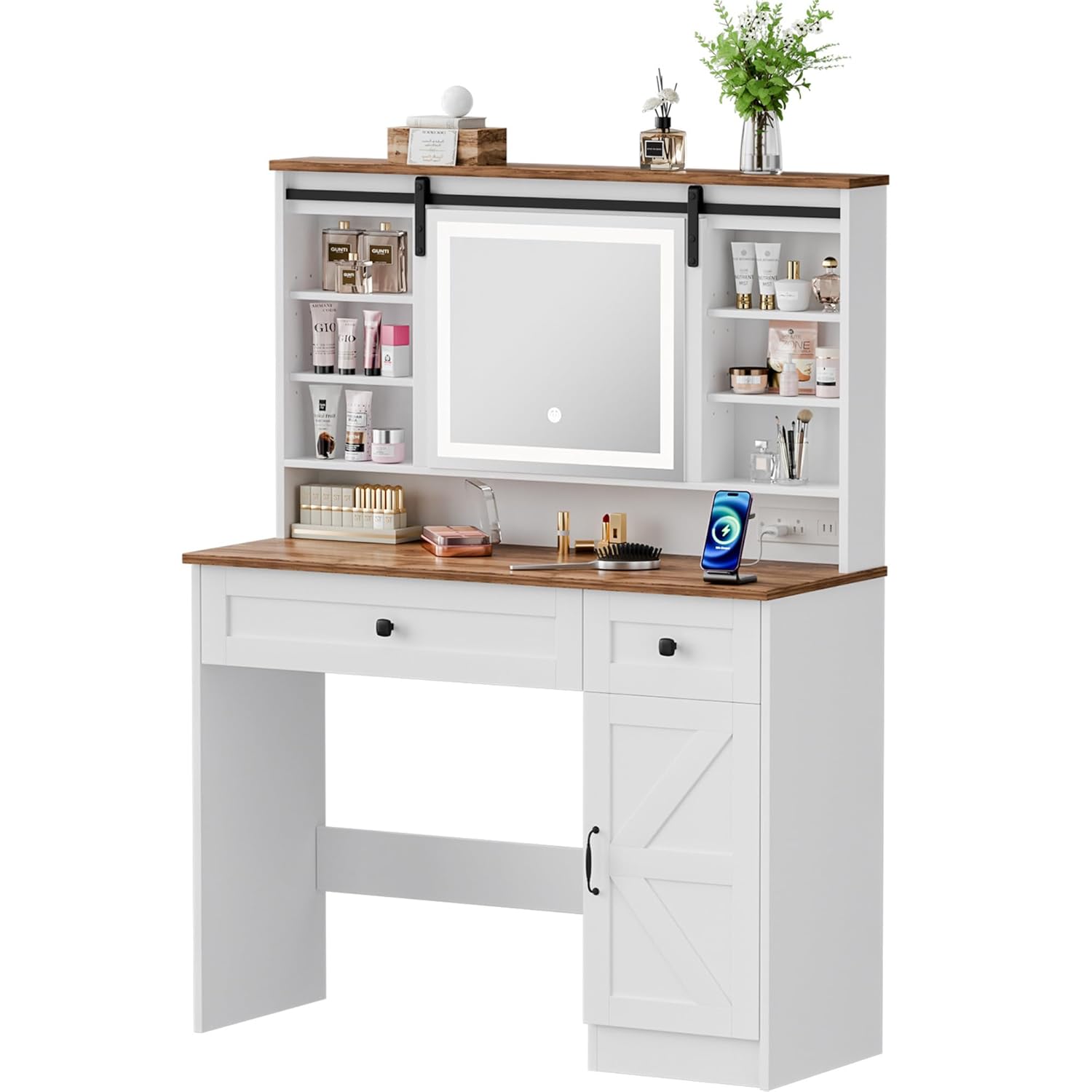 X Beauty Makeup - Mesa de Maquiagem Moderna com Espelho