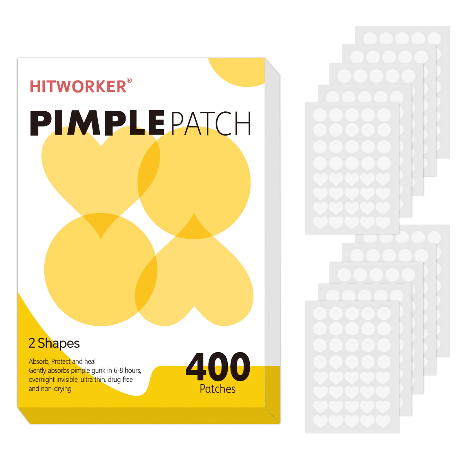 Anti-Aging Face Cream - Patches Hidrocoloidais Circulares em Forma de
