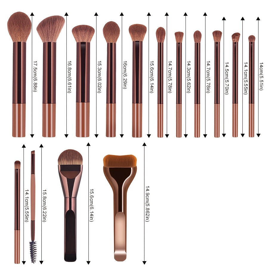 Conjunto de 15 Pincéis de Maqu - Huda Beauty Makeup Brush Set avaliação e preço