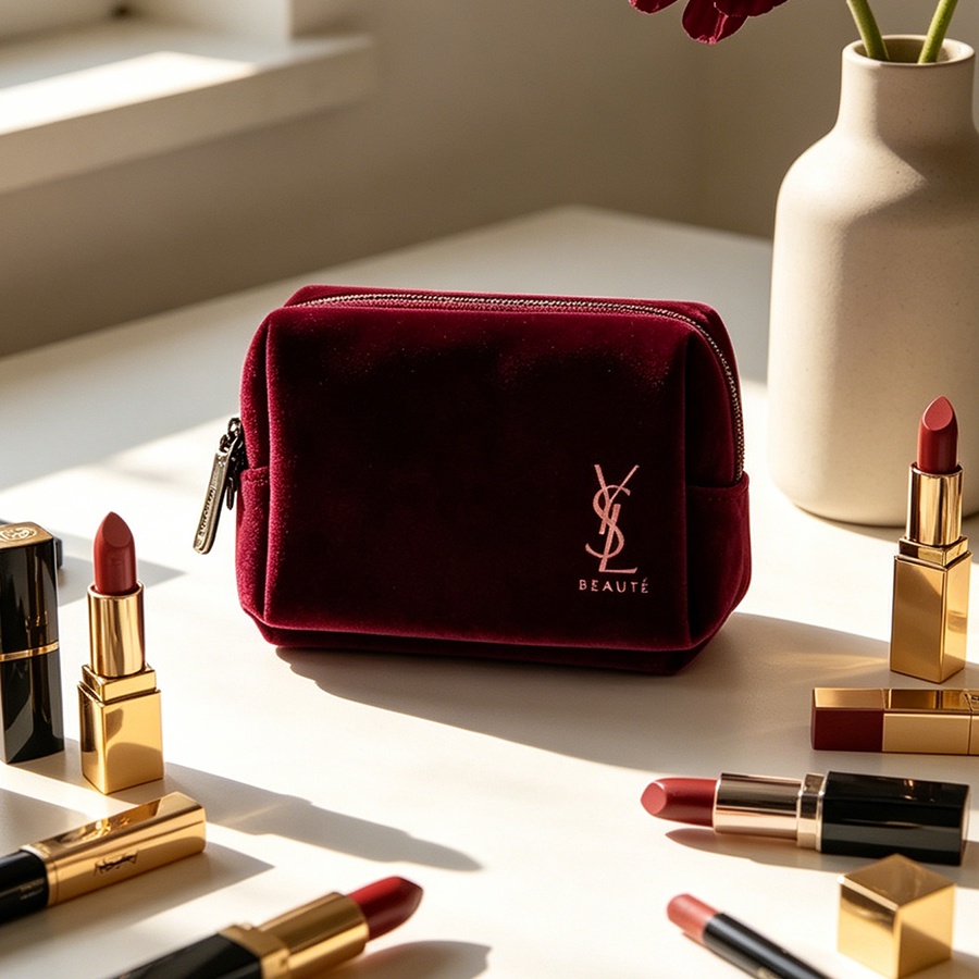 Bolsa de cosméticos quadrada p - Ysl Beauty Makeup Bag avaliação e preço