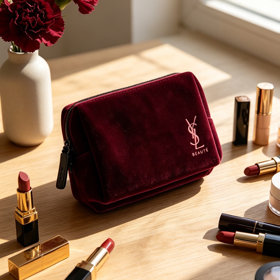 Bolsa de cosméticos quadrada p - Ysl Beauty Makeup Bag avaliação e preço