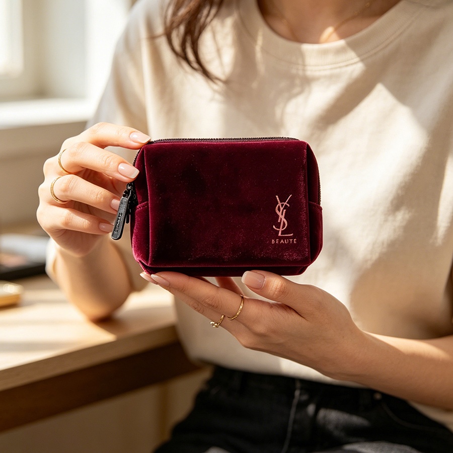 Bolsa de cosméticos quadrada p - Ysl Beauty Makeup Bag avaliação e preço